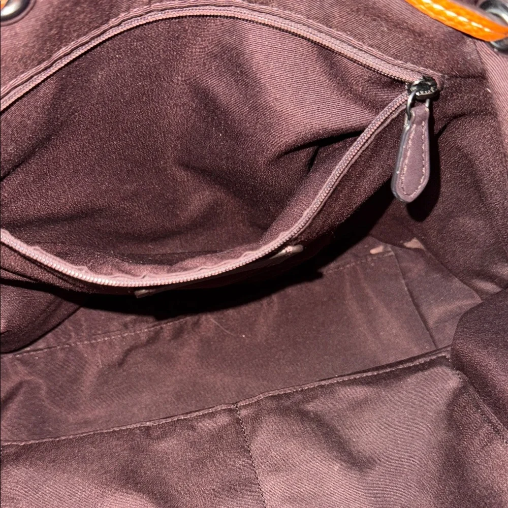 Coach ‘Andy’ Orange Pebbled Leather Tote Bag - Picture 10 of 12